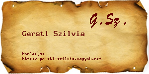 Gerstl Szilvia névjegykártya